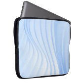 Blau-weiß gestreifte Textilien Laptopschutzhülle (Vorne Rechts)