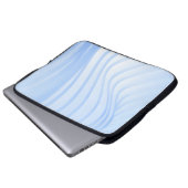 Blau-weiß gestreifte Textilien Laptopschutzhülle (Vorne Knopf)