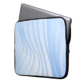 Blau-weiß gestreifte Textilien Laptopschutzhülle (Vorderseite Links)