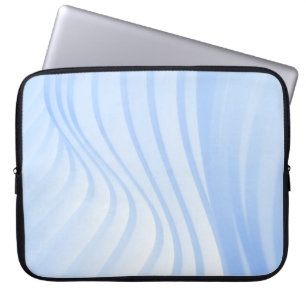 Blau-weiß gestreifte Textilien Laptopschutzhülle