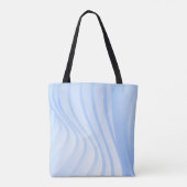 Blau-weiß gestreifte Textilien Tasche (Rückseite)