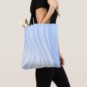 Blau-weiß gestreifte Textilien Tasche (Von Nahem)