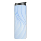 Blau-weiß gestreifte Textilien Thermosbecher (Nach links gedreht)