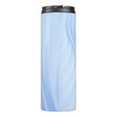 Blau-weiß gestreifte Textilien Thermosbecher (Rückseite)