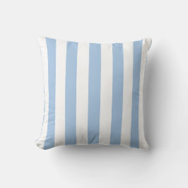 Blau-weiß gestreifter Coastal Preppy Kissen