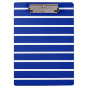 Blau-weiß gestreiftes Design Klemmbrett