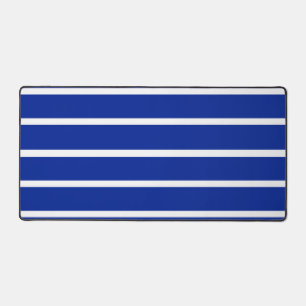 Blau-weiß gestreiftes Design Schreibtischunterlage