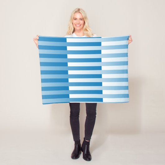 Blau Weiß Gestreiftes Muster Fleecedecke (Beispiel)