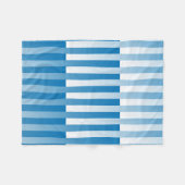 Blau Weiß Gestreiftes Muster Fleecedecke (Vorderseite (Horizontal))