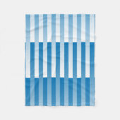Blau Weiß Gestreiftes Muster Fleecedecke (Vorderseite)