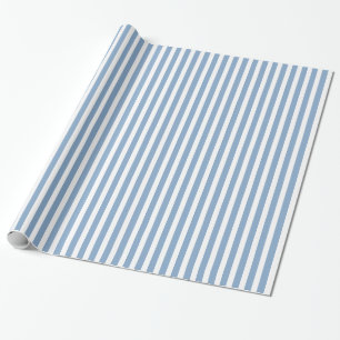 Blau-weiß gestreiftes Muster Geschenkpapier