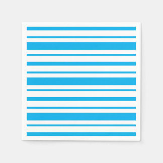 Blau-weiß gestreiftes Muster Serviette
