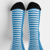 Blau-weiß gestreiftes Muster Socken (Oben)