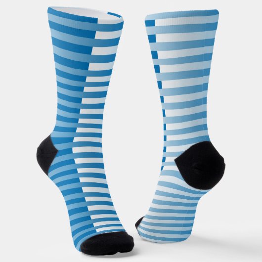 Blau-weiß gestreiftes Muster Socken (Gewinkelt)