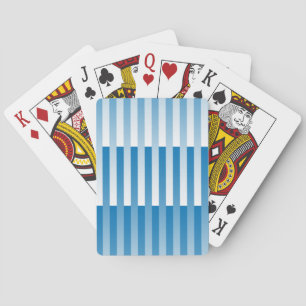 Blau-weiß gestreiftes Muster Spielkarten
