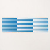 Blau-weiß gestreiftes Muster Yogamatte (Rückseite (Horizontal))