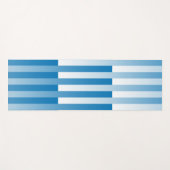 Blau-weiß gestreiftes Muster Yogamatte (Vorderseite (Horizontal))