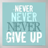 Blau Weiß gibt nie Kunstplakat auf Poster (Vorne)