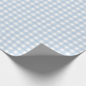 Blau-Weiß-Gingham Geschenkpapier (Ecke)