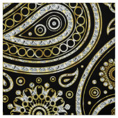 Blau-Weiß-Glitzer Vintag Paisley-Muster Stoff (Muster)