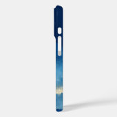 Blau, Weiß & Gold Abstrakt  Case-Mate iPhone Hülle (Rückseite / Links)