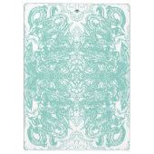 Blau-Weiß-Graffiti-Stück Klemmbrett (Rückseite)