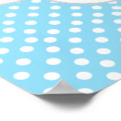 Blau, Weiß-Grau-Elefant - 6 Sitzkarten Poster (Ecke)