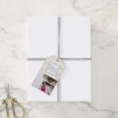 Blau-Weiß-Griechenland-Hochzeitsfeier Foto Geschenkanhänger (Mit Garn)