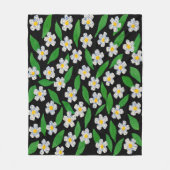 Blau Weiß Grün Floral Fleecedecke (Vorderseite)