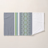 Blau Weiß Grün und Grau Badhandtuch Set (Handtuch)