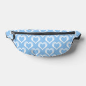 Blau-Weiß-Herzen-Muster Bauchtasche (Ablage )