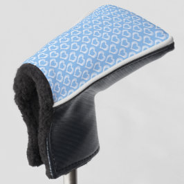 Blau-Weiß-Herzen-Muster Golf Headcover