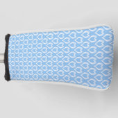 Blau-Weiß-Herzen-Muster Golf Headcover (Vorderseite)