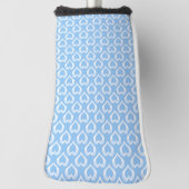 Blau-Weiß-Herzen-Muster Golf Headcover (Rotieren 90)