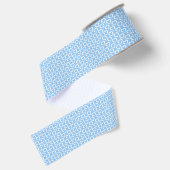 Blau-Weiß-Herzen-Muster Ripsband (Rückseite)