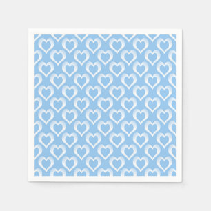 Blau-Weiß-Herzen-Muster Serviette