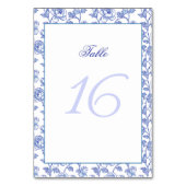 Blau-Weiß-Hochzeit-Tischnummer Tischnummer (Rückseite)