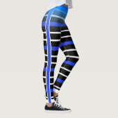 Blau/Weiß Horizontal Streifen Wählen Sie Ihre Farb Leggings (Rechts)