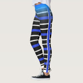 Blau/Weiß Horizontal Streifen Wählen Sie Ihre Farb Leggings (Links)