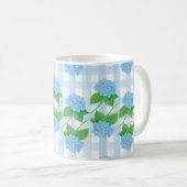 Blau-Weiß-Hydrangea-Tasse Kaffeetasse (VorderseiteRechts)