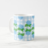 Blau-Weiß-Hydrangea-Tasse Kaffeetasse (Vorderseite Links)