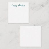 Blau Weiß Ihr Name Einzigartig Minimalistisch Begleitkarte (Vorne/Hinten)