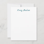 Blau Weiß Ihr Name Einzigartig Minimalistisch RSVP Karte (Vorderseite)