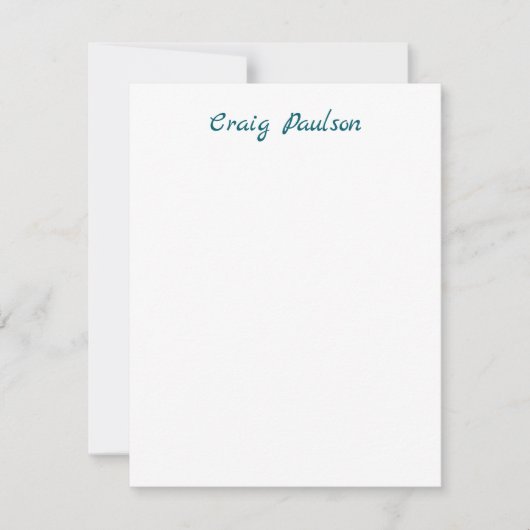 Blau Weiß Ihr Name Einzigartig Minimalistisch RSVP Karte (Vorderseite)