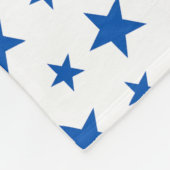 Blau-Weiß-individualisierbares Sternmuster Fleecedecke (Ecke)