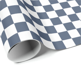 Blau/weiß kariert geschenkpapier