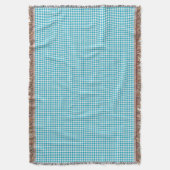 Blau-weiß kariertes Musterdeckchen  Decke (Vorderseite Vertikal)