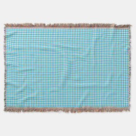 Blau-weiß kariertes Musterdeckchen  Decke