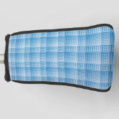 Blau Weiß Karo abstraktes Muster Golf Headcover (Vorderseite)