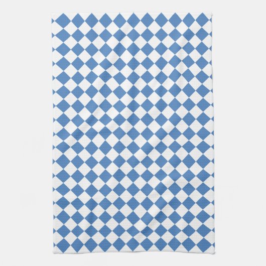 Blau Weiß Karo Diamantmuster Geschirrtuch (Vertikal)